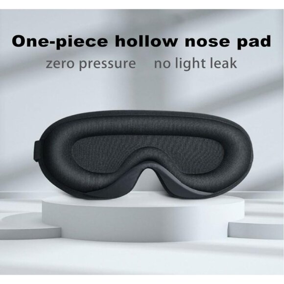 HOLAOS 3D Black Sleep Mask Fits All Head Sizes - Picture 5 of 8